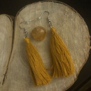 Handmade Brand New Orange Brown Tassel Earrings